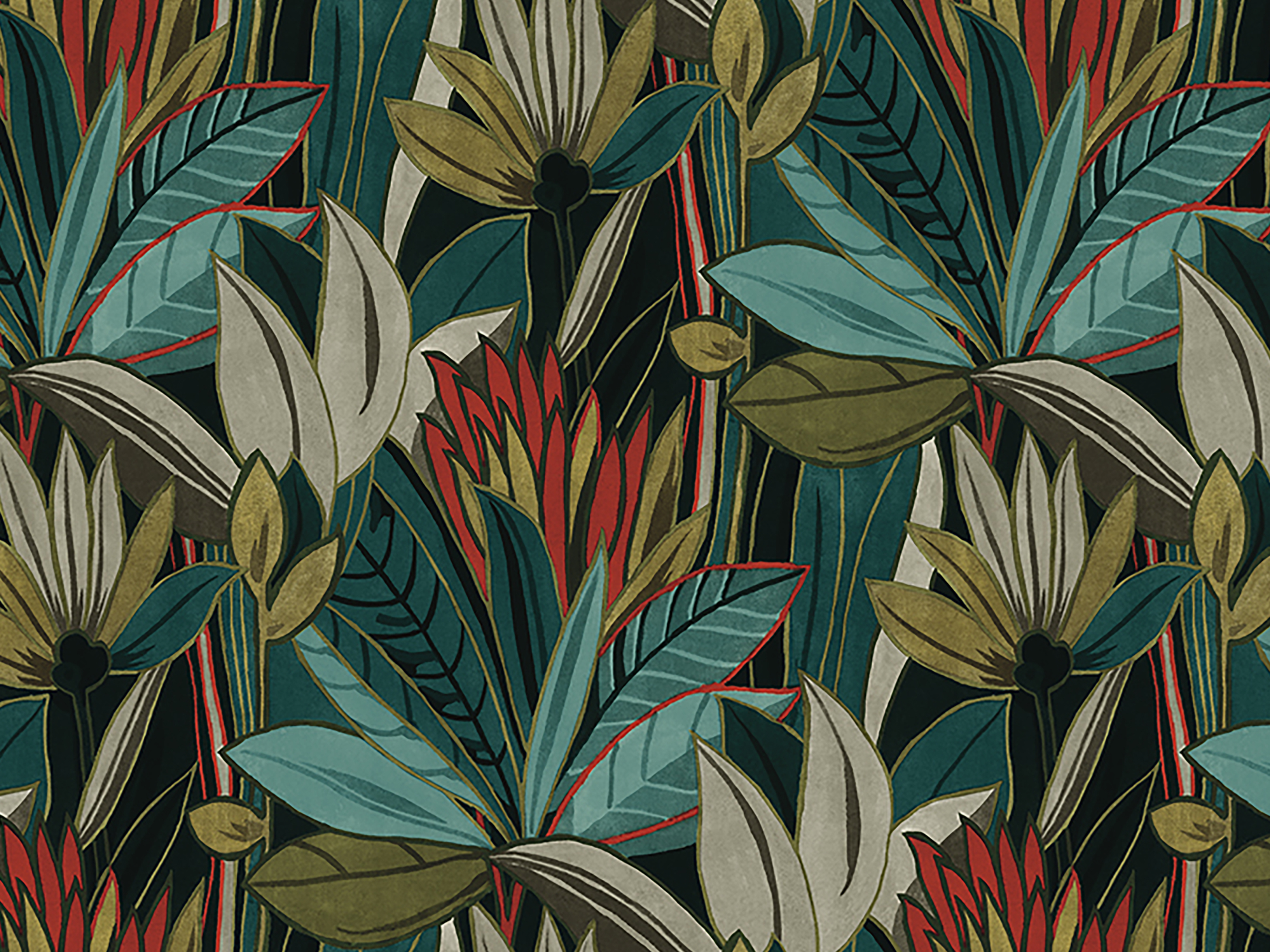 Z66870 Панно Zambaiti (Satin Flowers IV) (1*1) 5,10х3 винил на флизелине