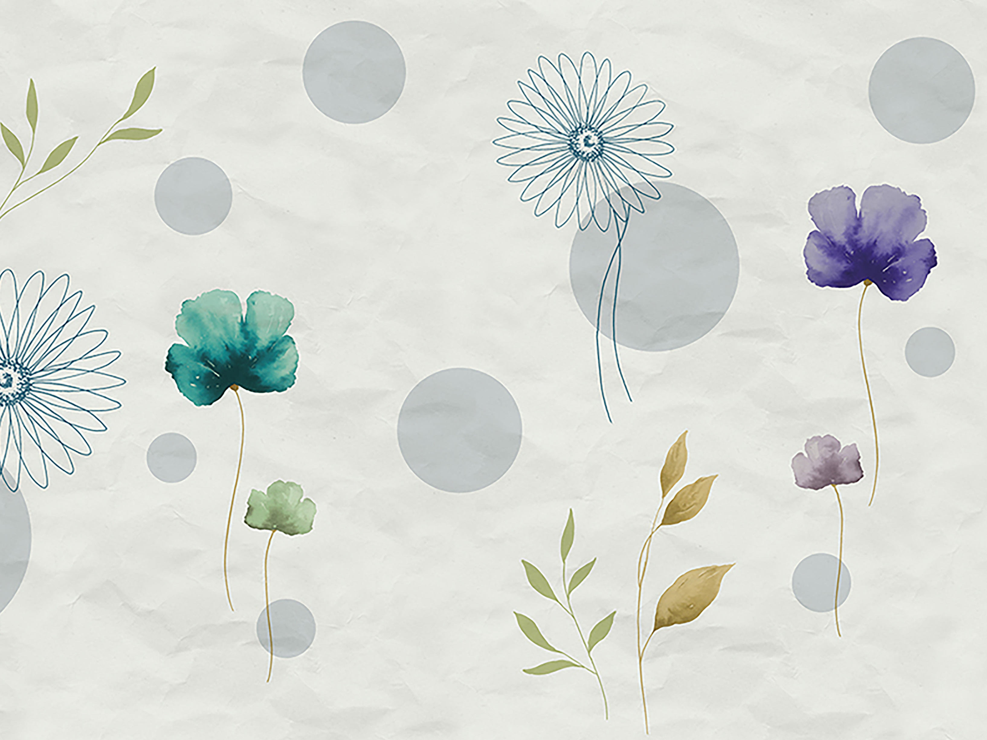 Z66885 Панно Zambaiti (Satin Flowers IV) (1*1) 5,10х3 винил на флизелине