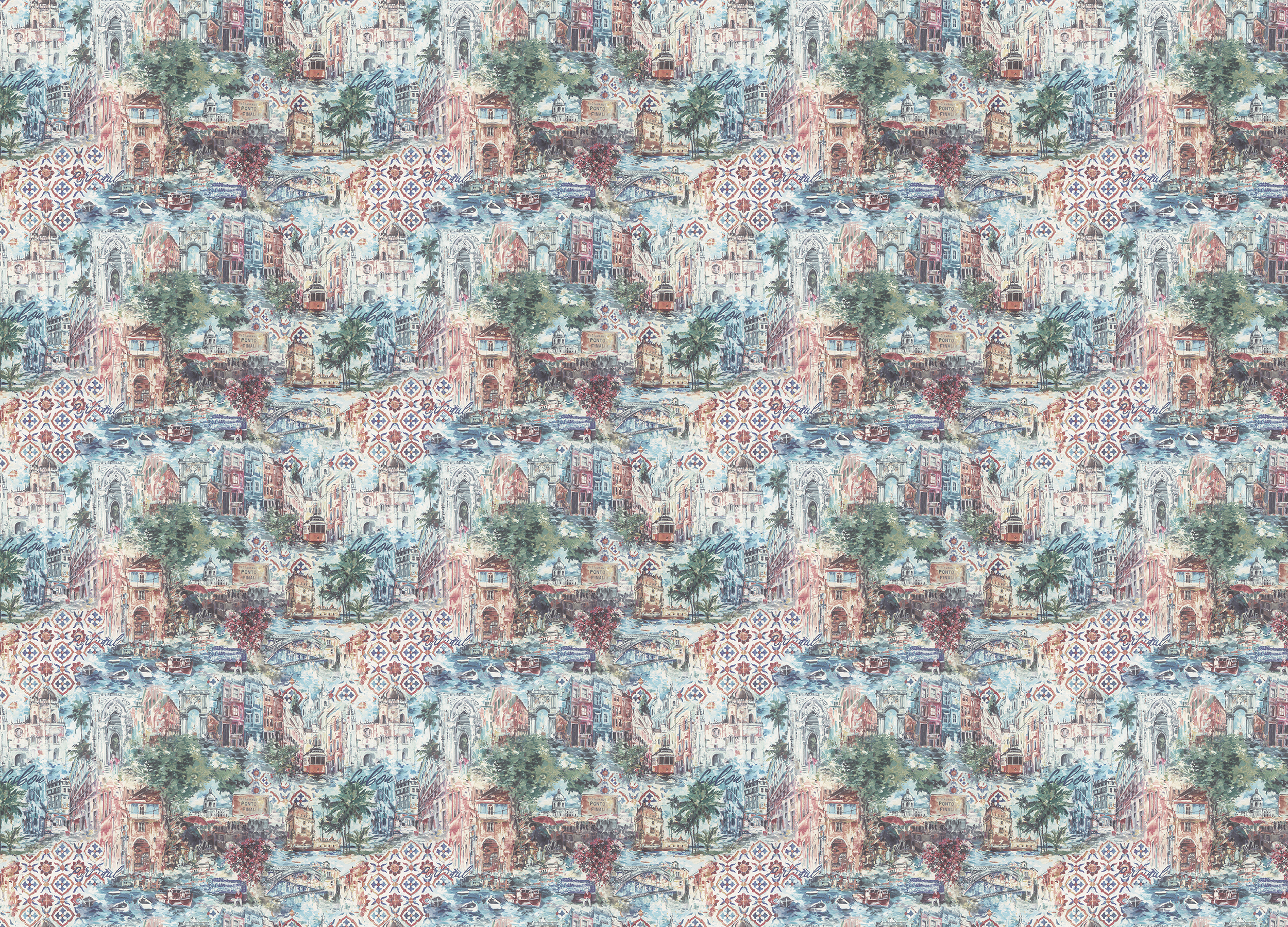 KM6604 Обои Kerama Marazzi (Reflection/Azulezu/Impression/Jungle/Exotik/Oasis) (1*4) 10,05*1,06 винил на флизелине