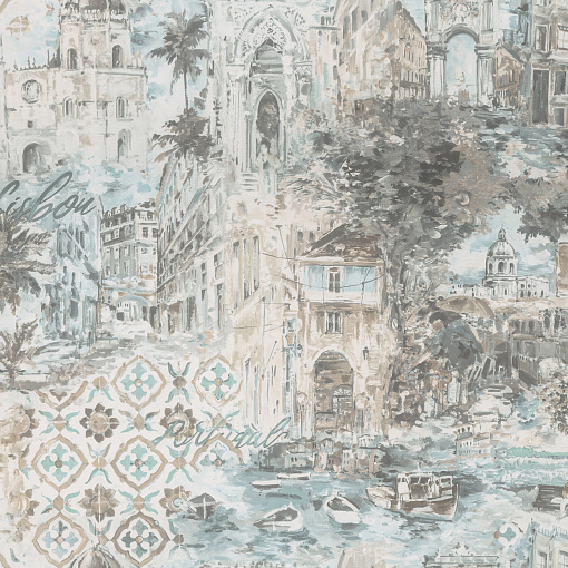 KM6603 Обои Kerama Marazzi (Reflection/Azulezu/Impression/Jungle/Exotik/Oasis) (1*4) 10,05*1,06 винил на флизелине