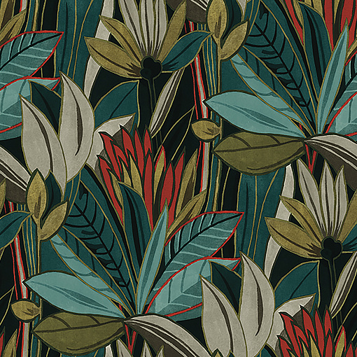 Z66870 Панно Zambaiti (Satin Flowers IV) (1*1) 5,10х3 винил на флизелине