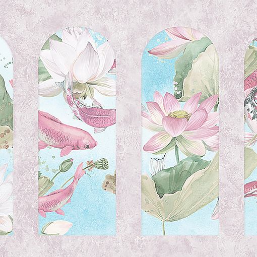 Z66869 Панно Zambaiti (Satin Flowers IV) (1*1) 5,10х3 винил на флизелине