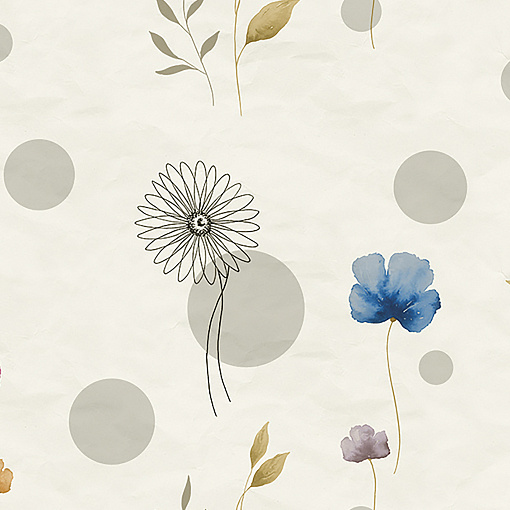 Z66886 Панно Zambaiti (Satin Flowers IV) (1*1) 5,10х3 винил на флизелине