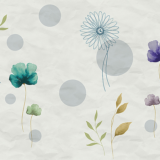 Z66885 Панно Zambaiti (Satin Flowers IV) (1*1) 5,10х3 винил на флизелине